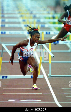 GAIL DEVERS 0LYMPIC 100 m Ostacoli Finale 14 Agosto 1992 Foto Stock