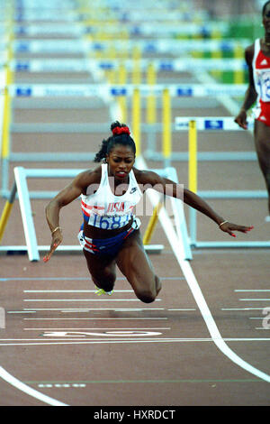 GAIL DEVERS 0LYMPIC 100 m Ostacoli Finale 14 Agosto 1992 Foto Stock