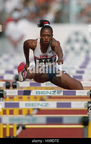 GAIL DEVERS 100 metri ostacoli 26 Agosto 1993 Foto Stock