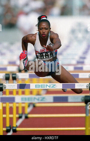 GAIL DEVERS 100 metri ostacoli 26 Agosto 1993 Foto Stock