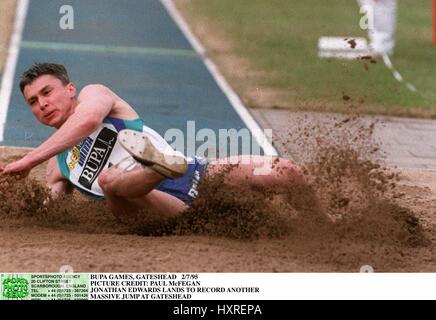 JONATHAN EDWARDS BUPA GIOCHI GATESHEAD 02 Luglio 1995 Foto Stock