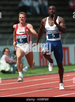 LINFORD CHRISTIE EURO CUP LILLE il giorno 1 EURO CUP LILLE GIORNO 1 24 Giugno 1995 Foto Stock