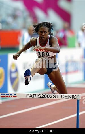 NATASHA DANVERS 400 metri ostacoli allo STADE DE FRANCE ST DENIS PARIGI FRANCIA 24 Agosto 2003 Foto Stock