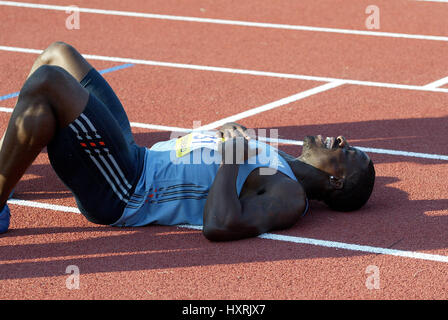 DWAIN CHAMBERS 100 METRI GATESHEAD INGHILTERRA 13 Luglio 2003 Foto Stock