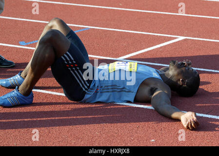 DWAIN CHAMBERS 100 METRI GATESHEAD INGHILTERRA 13 Luglio 2003 Foto Stock