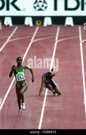 MARION JONES tira fino a 200M 200 metri 24 Agosto 1999 Foto Stock