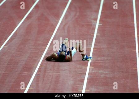 MARION JONES tira fino a 200M 200 metri 24 Agosto 1999 Foto Stock