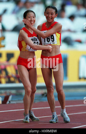 LIU HONGYU & Yan Wang 20 km a piedi Siviglia 99 23 Agosto 1999 Foto Stock