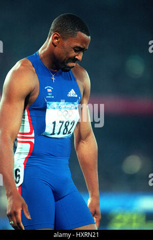 DARREN CAMPBELL 200 metri alle Olimpiadi di Sydney Sydney Australia STADIO OLIMPICO SYDNEY 22 Settembre 2000 Foto Stock