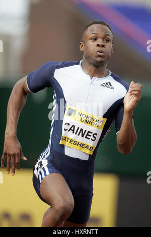 DANIEL CAINES 400 METRI GATESHEAD INTERNATIONAL STADIUM GATESHEAD INGHILTERRA 27 Giugno 2004 Foto Stock