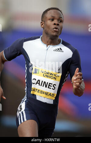 DANIEL CAINES 400 METRI GATESHEAD INTERNATIONAL STADIUM GATESHEAD INGHILTERRA 27 Giugno 2004 Foto Stock