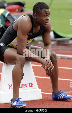 DANIEL CAINES 400 METRI MANCHESTER ARENA regionale 11 luglio 2004 Foto Stock