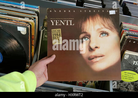 Colonna sonora Yentl album di Barbra Streisand Foto Stock