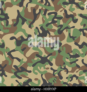 Foglia di foresta Camouflage pattern senza giunture Foto Stock