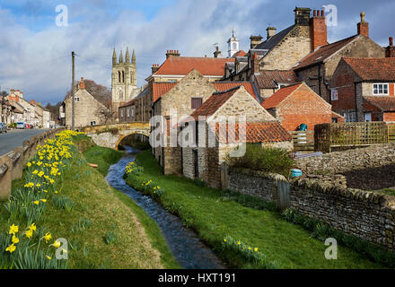 Helmsley, pietra e tetti Foto Stock