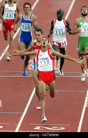 RASHID RAMZI VINCE 800 METRI OLYMPIC STADIUM Helsinki Finlandia 14 agosto 2005 Foto Stock