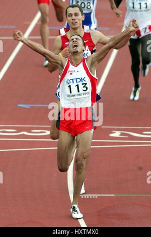 RASHID RAMZI VINCE 800 METRI OLYMPIC STADIUM Helsinki Finlandia 14 agosto 2005 Foto Stock