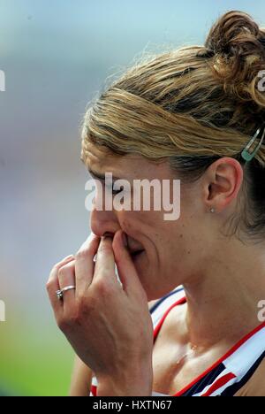 AMANDA PRITCHARD in lacrime 800 metri stadio Ullevi GOTEBORG SVEZIA 07 Agosto 2006 Foto Stock