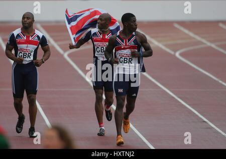 LEWIS-FRANCIS DEVONISH & CHAM 4x100 metri stadio Ullevi GOTEBORG SVEZIA 13 Agosto 2006 Foto Stock