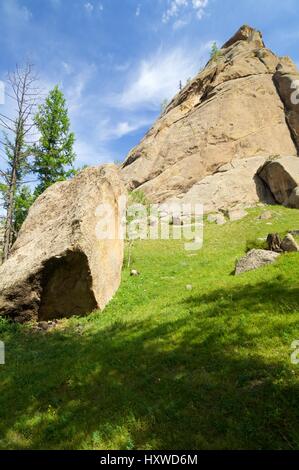 Paesaggio in Gorkhi Terelji National Park, Mongolia Foto Stock