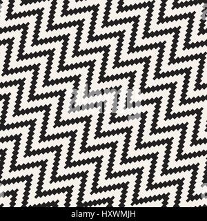 Mezzitoni le linee di tendenza mosaico infinite elegante texture. Vector Seamless schema bianco e nero Illustrazione Vettoriale