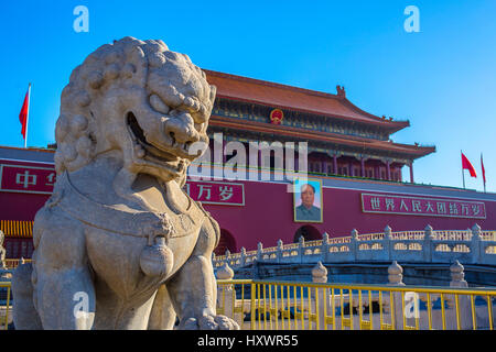 Tiananmen Porta della Pace Celeste di Pechino Foto Stock
