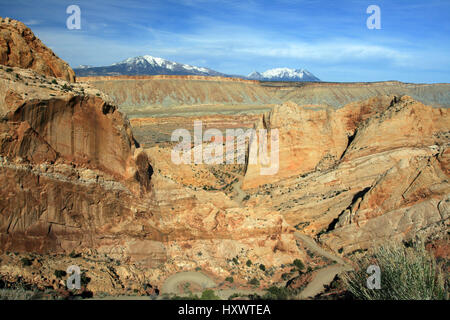 La guida il Burr Trail Utah Foto Stock