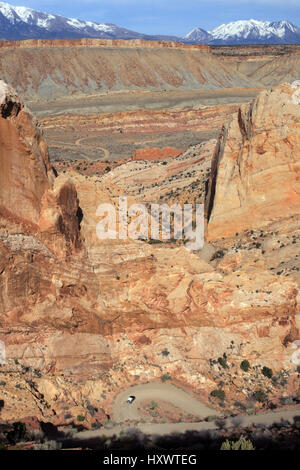 La guida il Burr Trail Utah Foto Stock