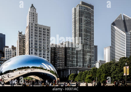 Skyline di Chicago Foto Stock