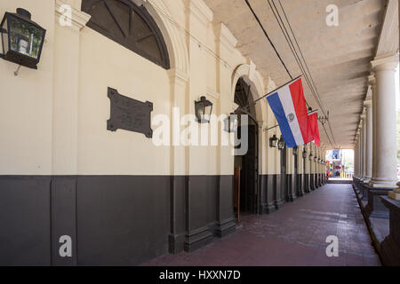 Il Museo Historico Ferroviario de Asuncion (storico museo ferroviario) aka Estación Central del Ferrocarril (stazione ferroviaria centrale) esterno, Paraguay Foto Stock