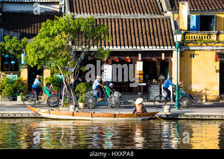 Il lungofiume di scena in Hoi An,Vietnam Foto Stock