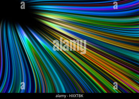 Colorata luce ondulata sfondo sentieri Foto Stock