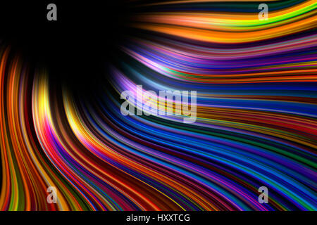 Colorata luce ondulata sfondo sentieri Foto Stock
