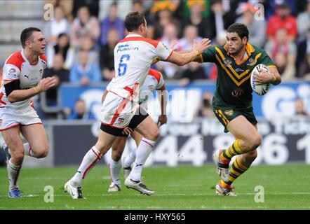 MCGUIRE SINFIELD & INGLIS INGHILTERRA V AUSTRALIA DW STADIUM WIGAN in Inghilterra il 31 ottobre 2009 Foto Stock