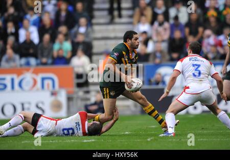 DANNY MCGUIRE & GREG INGLIS INGHILTERRA V AUSTRALIA DW STADIUM WIGAN in Inghilterra il 31 ottobre 2009 Foto Stock