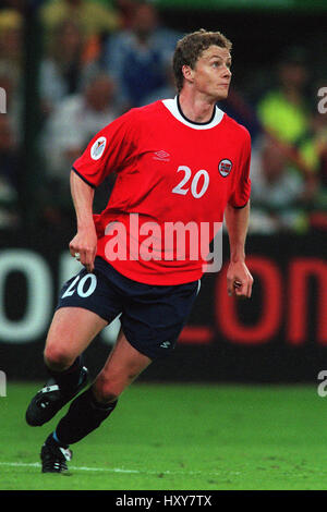 OLE GUNNAR SOLSKJAER NORVEGIA & MANCHESTER UNITED FC 18 Giugno 2000 Foto Stock