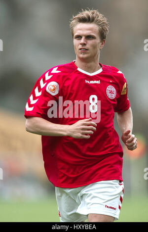 JESPER GRONKJAER DANIMARCA & Chelsea FC stadio comunale di Braga Portogallo 18 giugno 2004 Foto Stock