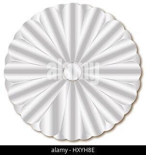 Il sigillo imperiale del Giappone in argento su sfondo bianco Illustrazione Vettoriale