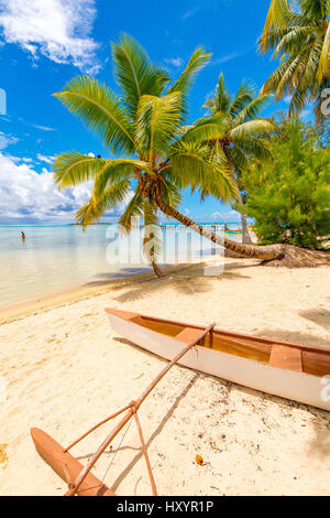 Les Tipaniers, Tiahura, Moorea, Polinesia Francese Foto Stock