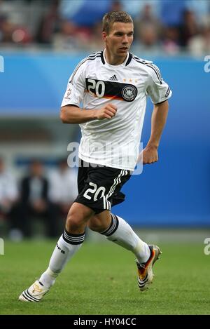 LUKAS PODOLSKI GERMANIA & FC Bayern MUCNICH WORTHERSEE STADION KLAGENFURT AUSTRIA 12 Giugno 2008 Foto Stock