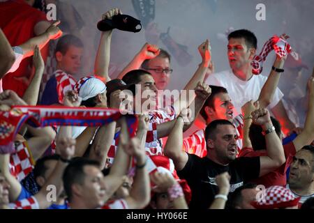 Ventole Croazia CROATIA V TURCHIA EURO 2008 ERNST-HAPPEL STADIUM VIENNA Austria 20 Giugno 2008 Foto Stock