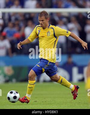 NICLAS ALEXANDERSSON IFK GÖTEBORG EM STADION SALZBURG AUSTRIA 10 Giugno 2008 Foto Stock