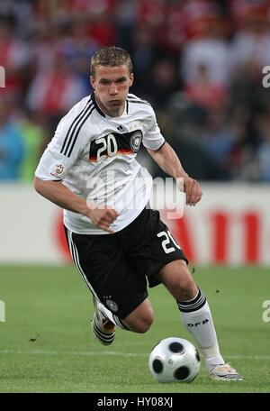 LUKAS PODOLSKI GERMANIA & FC Bayern MUCNICH WORTHERSEE STADIUM KLAGENFURT AUSTRIA 08 Giugno 2008 Foto Stock