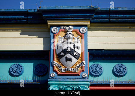 Vittoriano mercato aperto, Byram St, Huddersfield Town Center di un grande mercato comune metropolitan borough Kirklees, West Yorkshire, Inghilterra. Regno Unito. Foto Stock