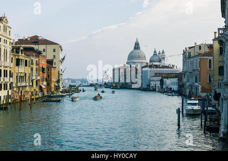 Vista del Canal Grande di Venezia, Italia Foto Stock