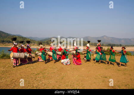 Danze tribali, papikondalu, Andhra Pradesh, India, Asia Foto Stock