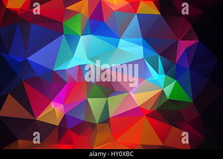 Rosso Blu bassa astratta poli sfondo geometrica Illustrazione Vettoriale