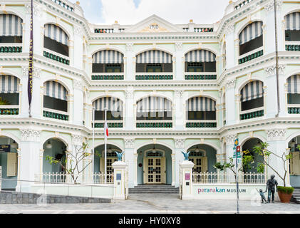 Facciata del Museo Peranakan di Singapore Foto Stock