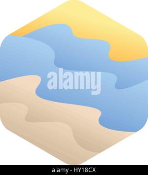 Abstract colorati simbolo esagonale Concept Illustrazione Vettoriale