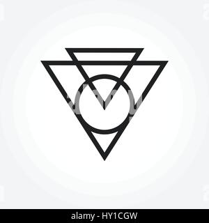 Abstract il simbolo del triangolo, illustrazione vettoriale Illustrazione Vettoriale